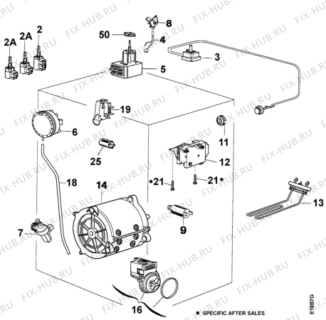 Взрыв-схема стиральной машины Zanussi TL476 - Схема узла Electrical equipment